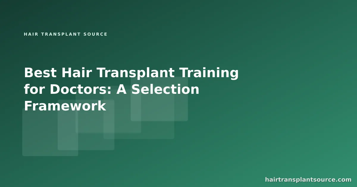 Doctor evaluating hair transplant training programme criteria during selection