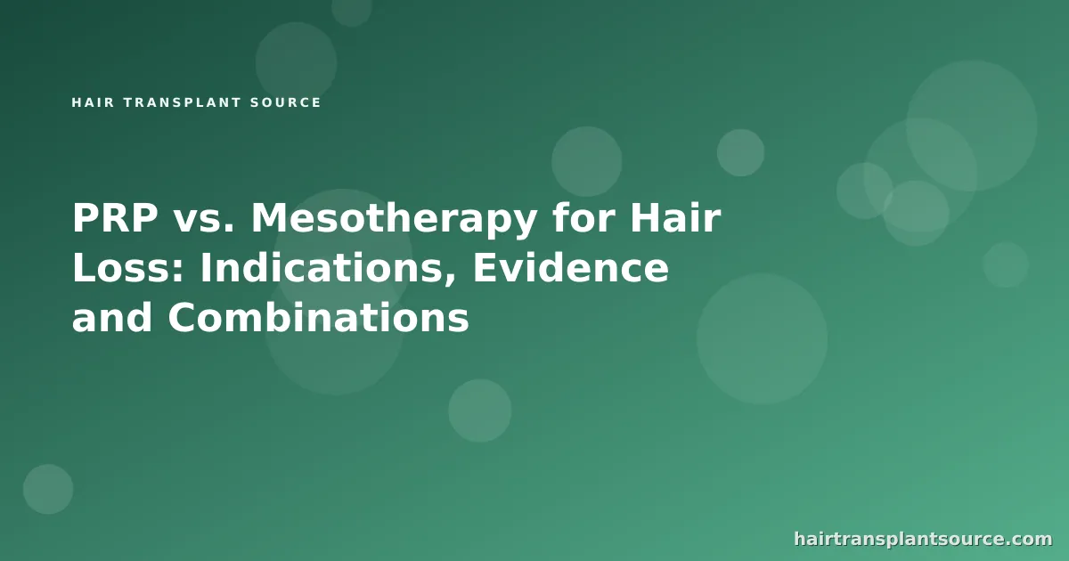 Side-by-side clinical comparison of PRP and mesotherapy injection setups for hair loss treatment